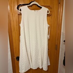 Tommy Hilfiger White Shift Dress Sleeveless Size 14 Graduation Summer Dress